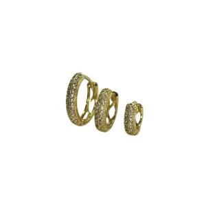 Conjunto Trio Argola Cravejada